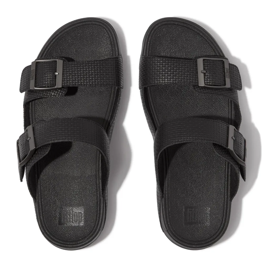 รองเท้าแตะ ผู้ชาย รุ่น GOGH MOC MENS BUCKLE WEAVE-EMBOSSED LEATHER SLIDES