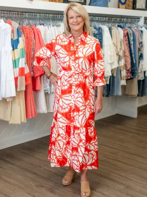 Abstract Tiered Maxi Dress by Boho Chic