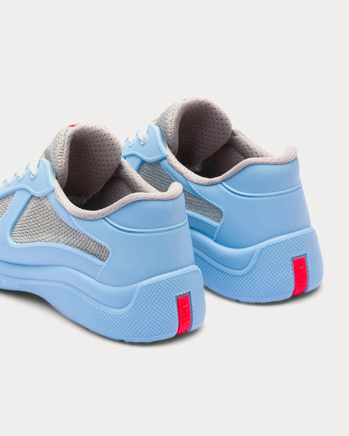 America's Cup Soft Rubber & Bike Fabric Light Blue Low Top Sneakers