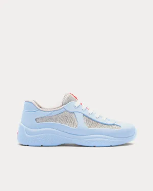 America's Cup Soft Rubber & Bike Fabric Light Blue Low Top Sneakers