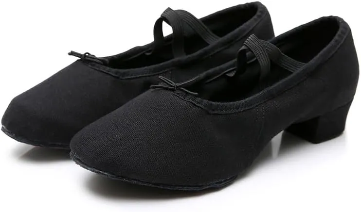 AOQUNFS Women's Professional Latin Ballroom Dance Shoes Closed Toe Practice Teaching Shoes for Salsa, Waltz
