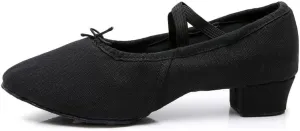 AOQUNFS Women's Professional Latin Ballroom Dance Shoes Closed Toe Practice Teaching Shoes for Salsa, Waltz