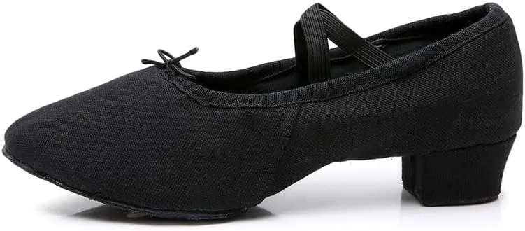AOQUNFS Women's Professional Latin Ballroom Dance Shoes Closed Toe Practice Teaching Shoes for Salsa, Waltz