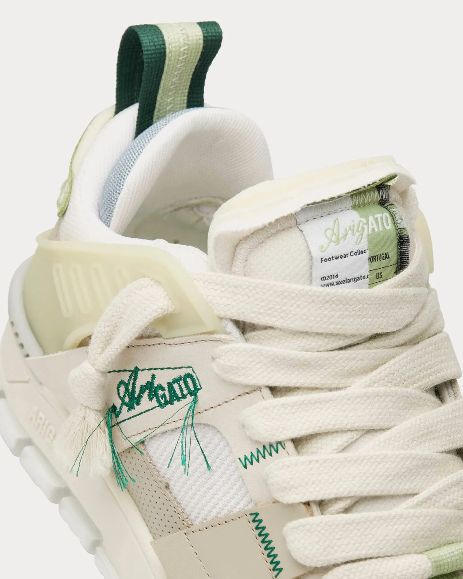 Area Patchwork Dark Beige / Light Green Low Top Sneakers
