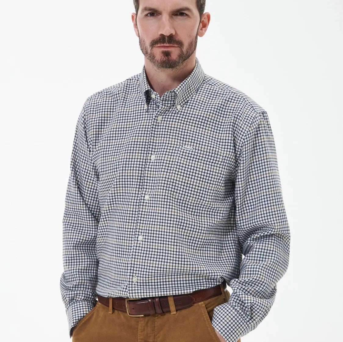 Barbour Henderson Thermo Weave Shirt - Whisper WHT