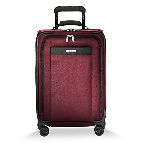 Briggs & Riley Transcend-Softside Carry-On Spinner Luggage, Merlot, 22-Inch