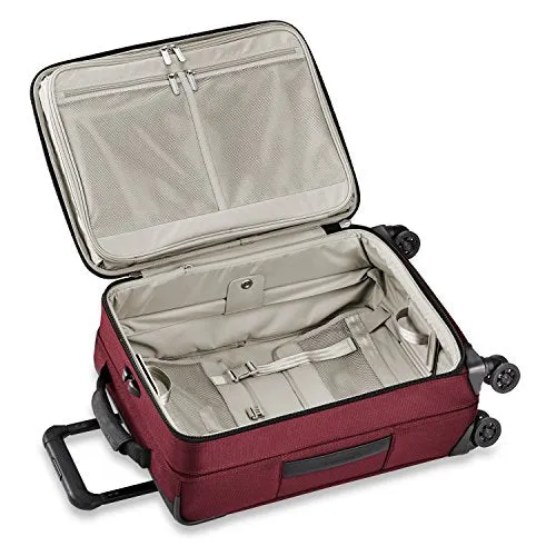 Briggs & Riley Transcend-Softside Carry-On Spinner Luggage, Merlot, 22-Inch