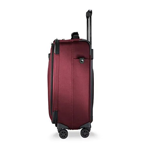 Briggs & Riley Transcend-Softside Carry-On Spinner Luggage, Merlot, 22-Inch