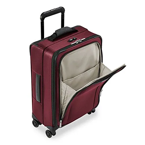 Briggs & Riley Transcend-Softside Carry-On Spinner Luggage, Merlot, 22-Inch