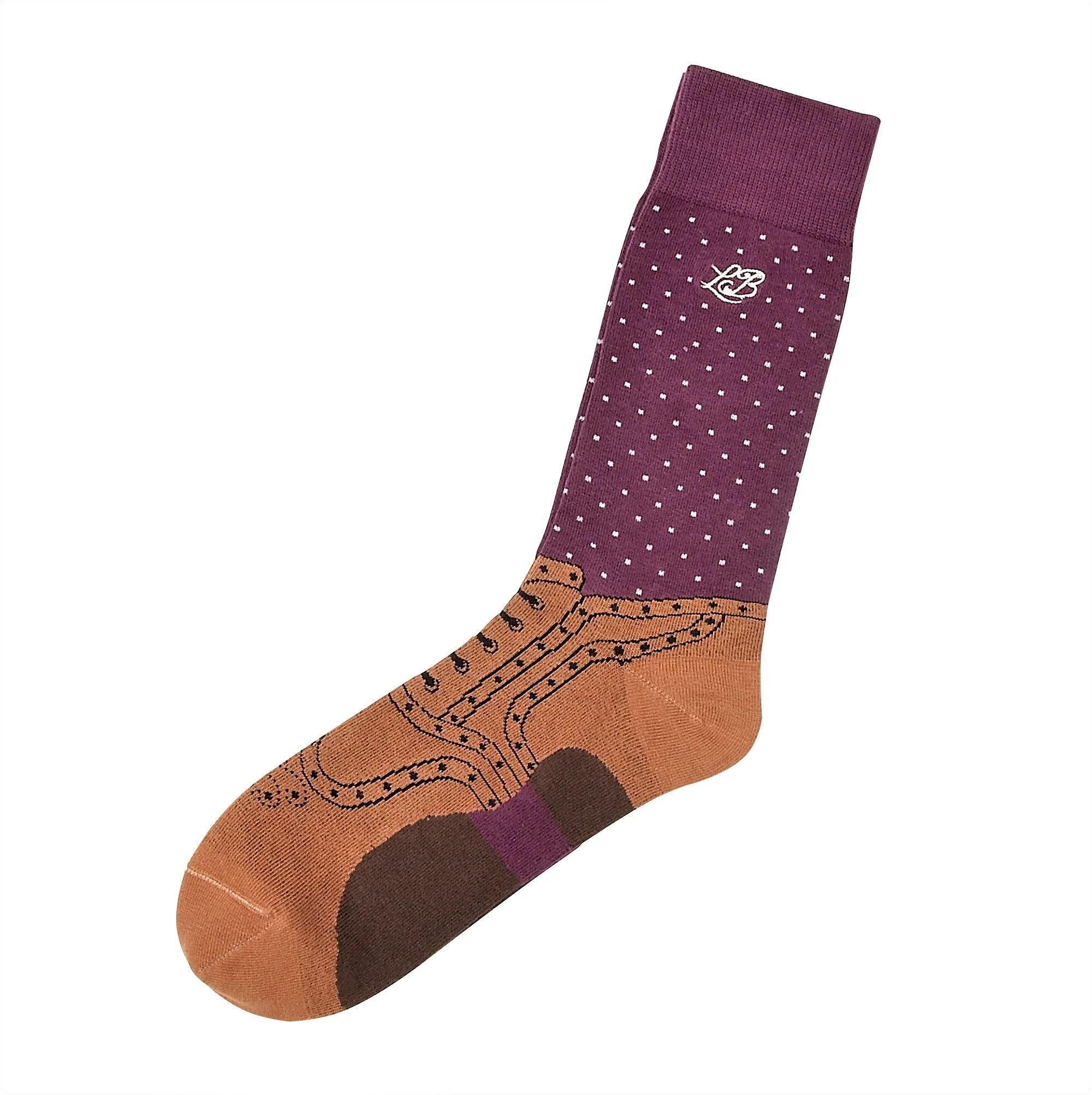 Brogue Socks Purple
