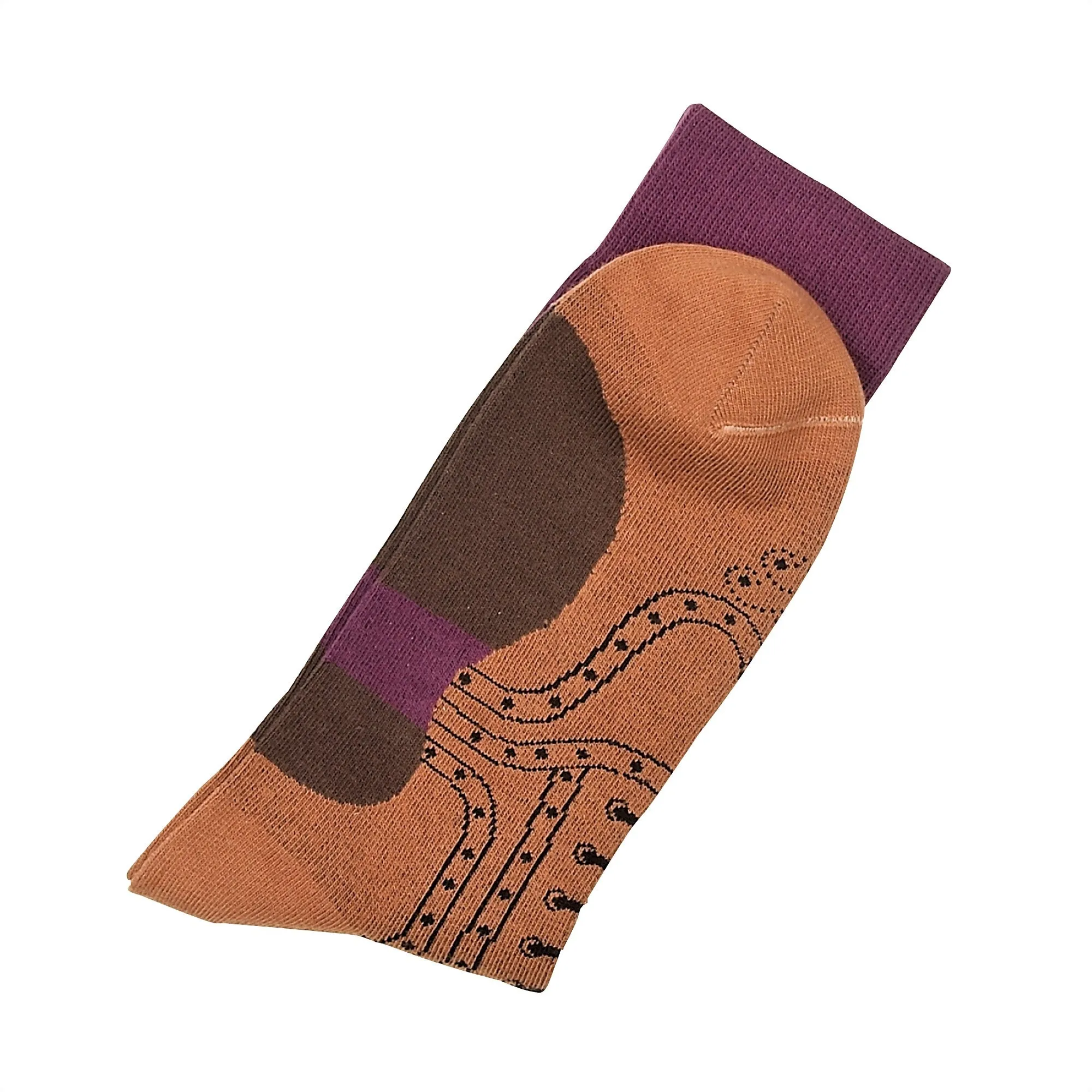 Brogue Socks Purple