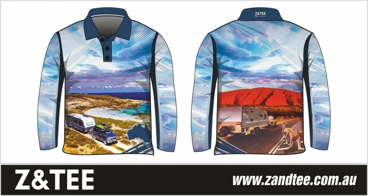 Camping & Caravanning | Sky Blue Fishing Shirt Pre-Order