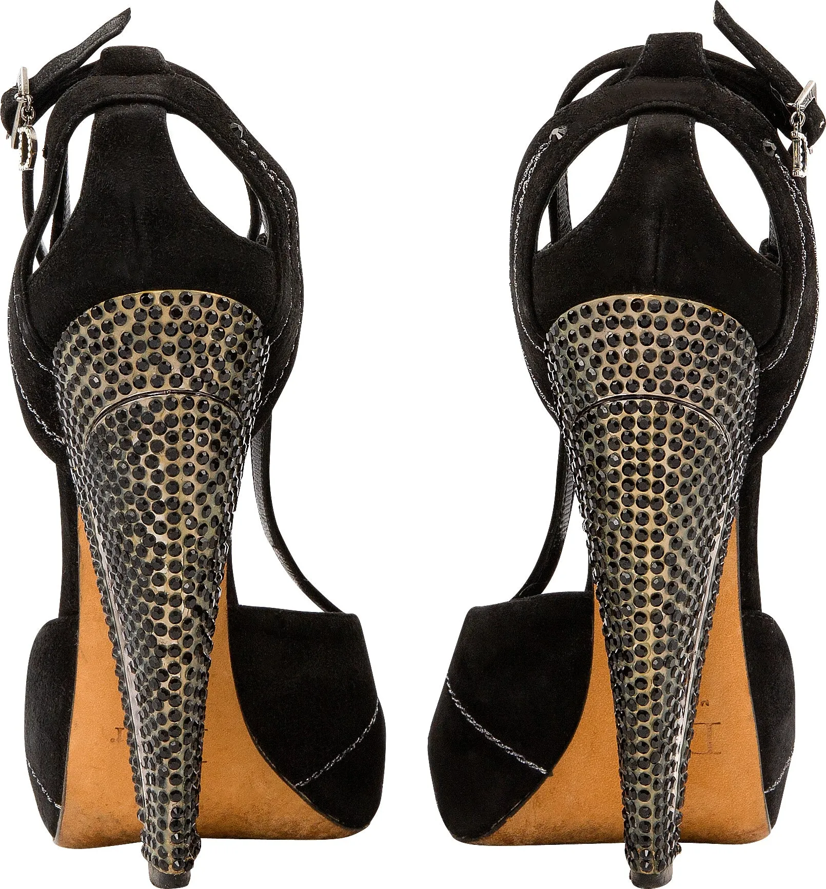 Christian Dior Spring 2008 Runway Swarovski Embellished Platform Sandals
