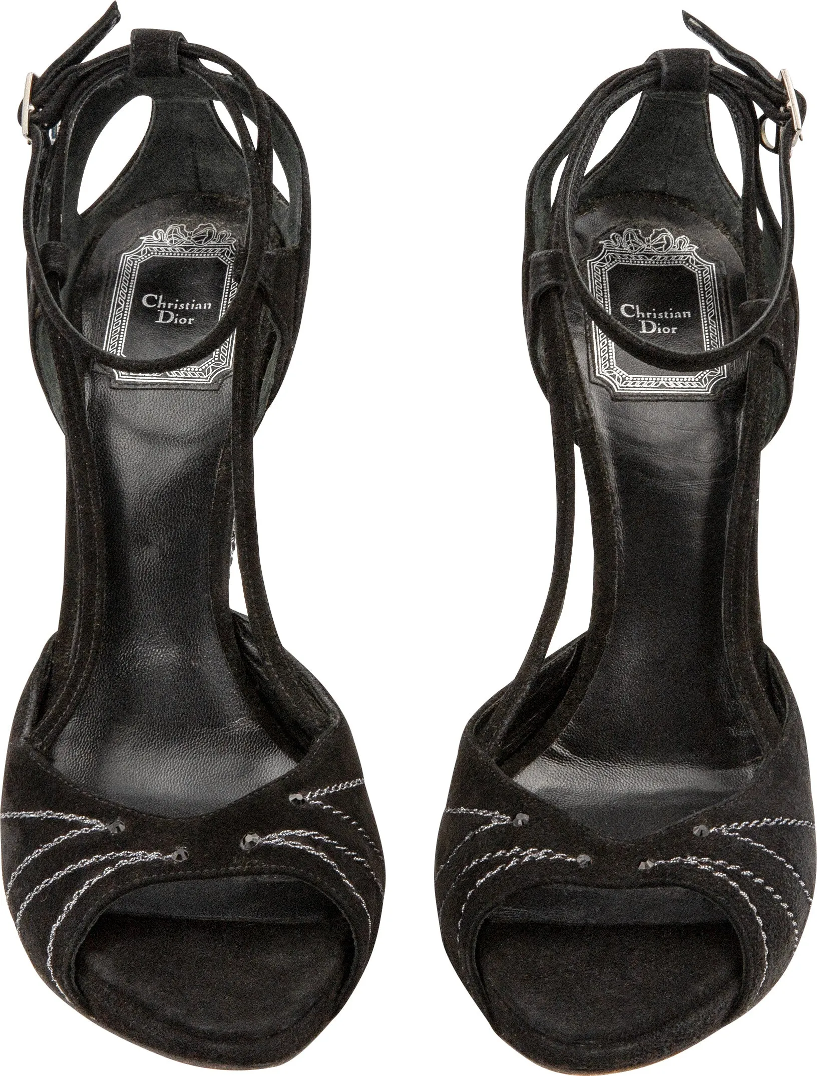 Christian Dior Spring 2008 Runway Swarovski Embellished Platform Sandals