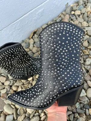 Corky's Footwear Lowlights Boot with Silver Studs - Black