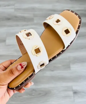 Corkys White Low Tide Sandals