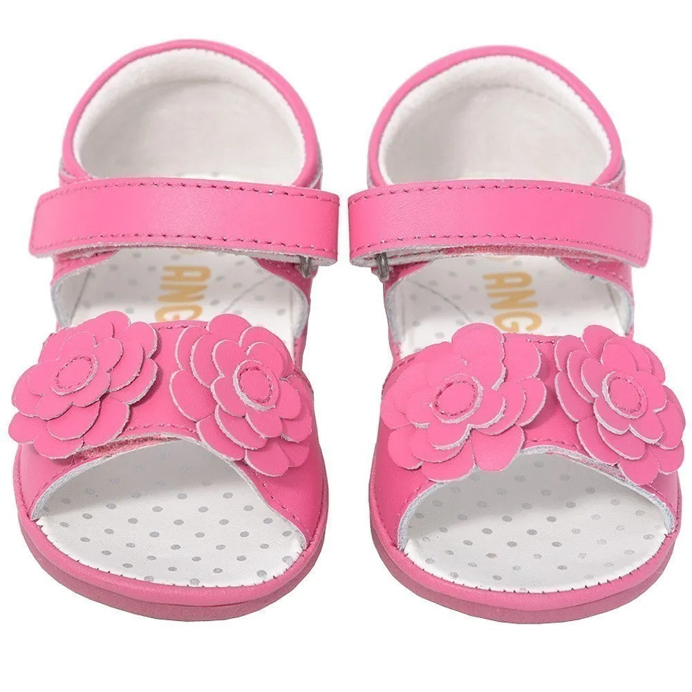 Cute Fuchsia Flower Strap Spring Sandals Baby Girls 1-Toddler 7