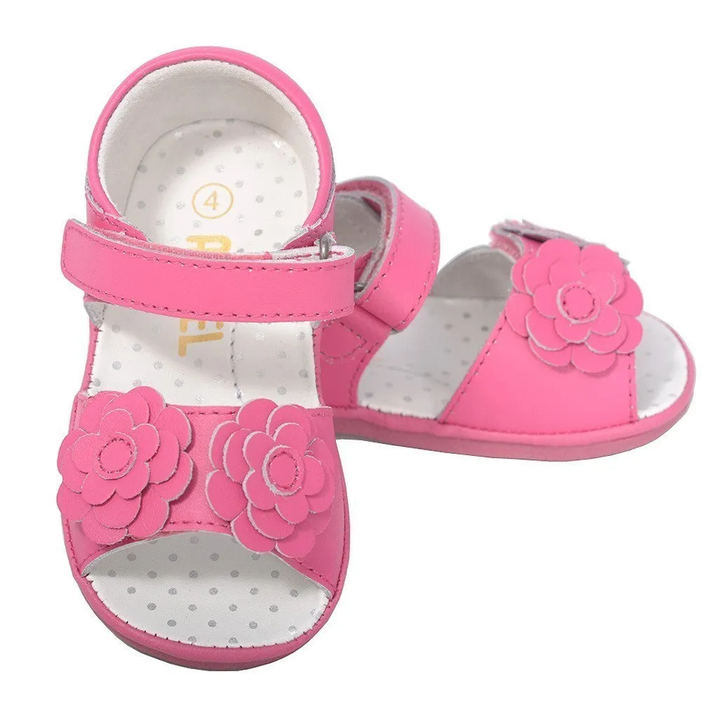Cute Fuchsia Flower Strap Spring Sandals Baby Girls 1-Toddler 7