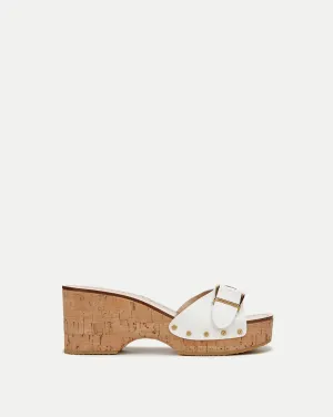 Dallas Croc-Embossed Leather Sandal