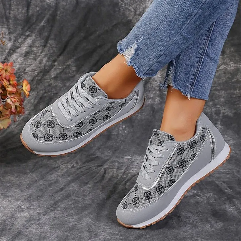 Deborah | Sporty Floral Print Sneakers