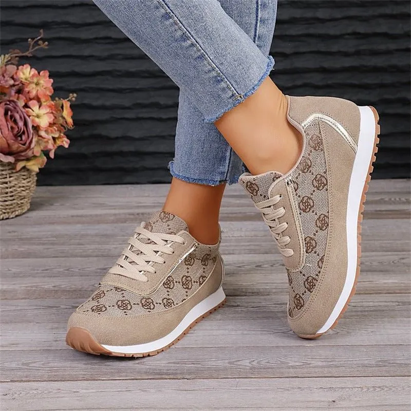 Deborah | Sporty Floral Print Sneakers