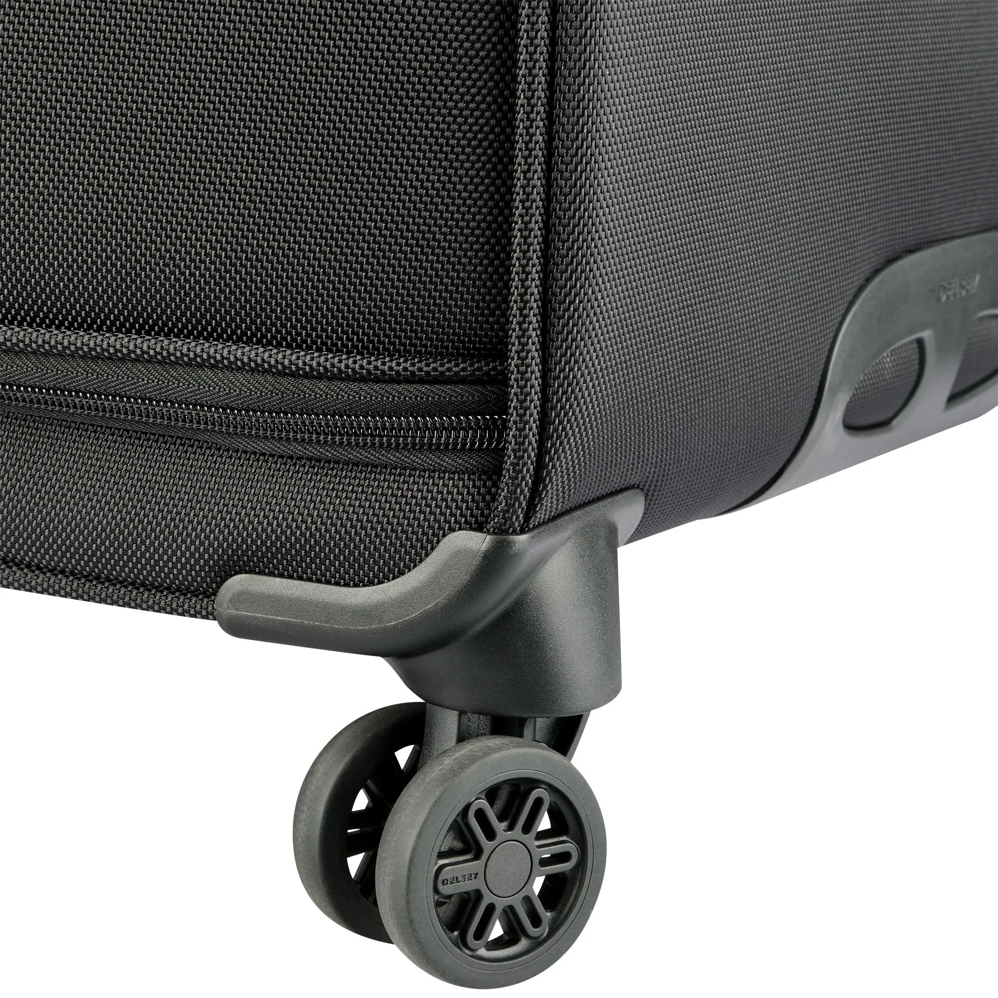 DELSEY Paris Cruise Lite Softside Carry-On Exp. Spinner Suiter Trolley, BLACK