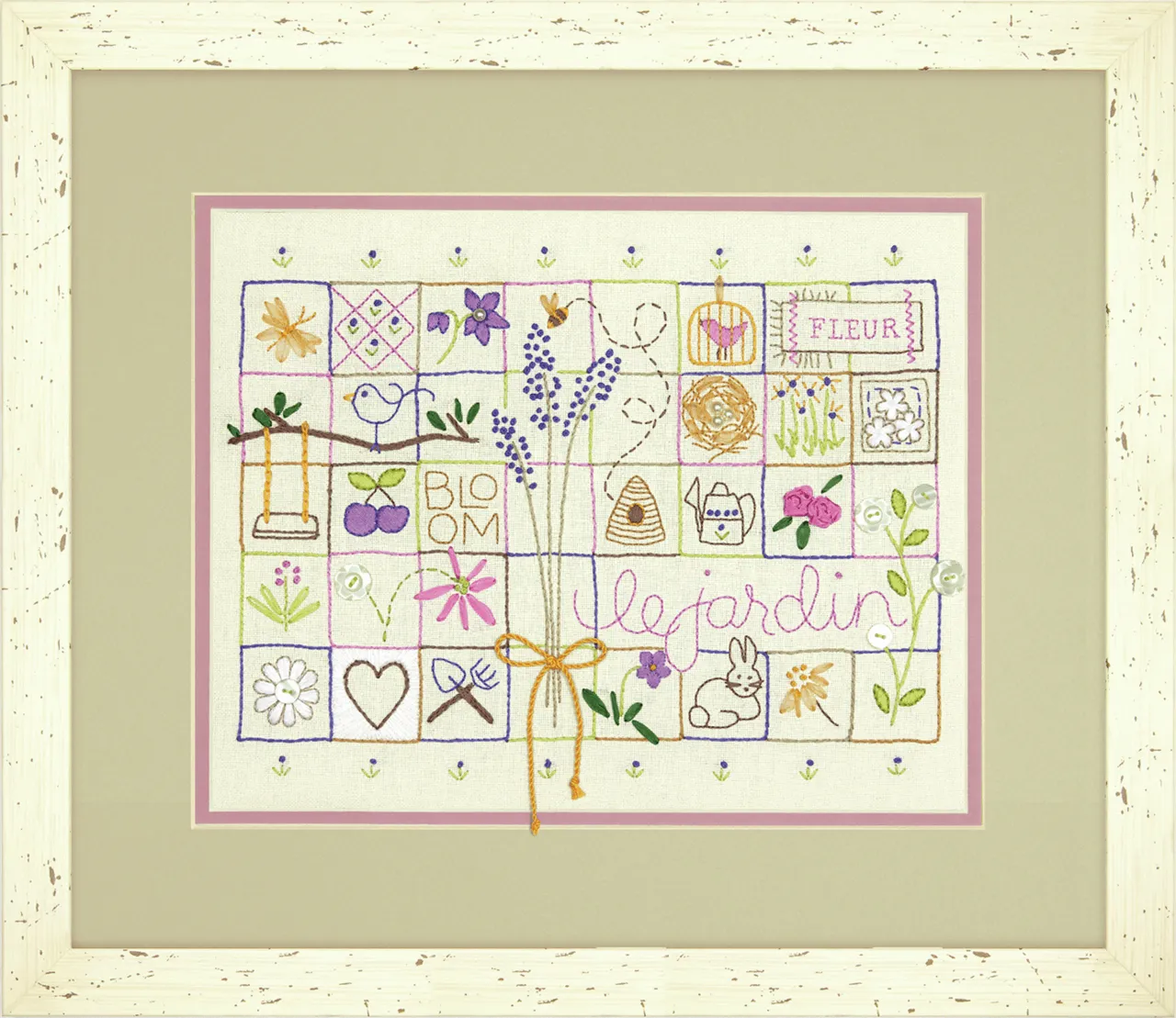 Dimensions Crewel Embroidery Kit - Le Jardin Sampler