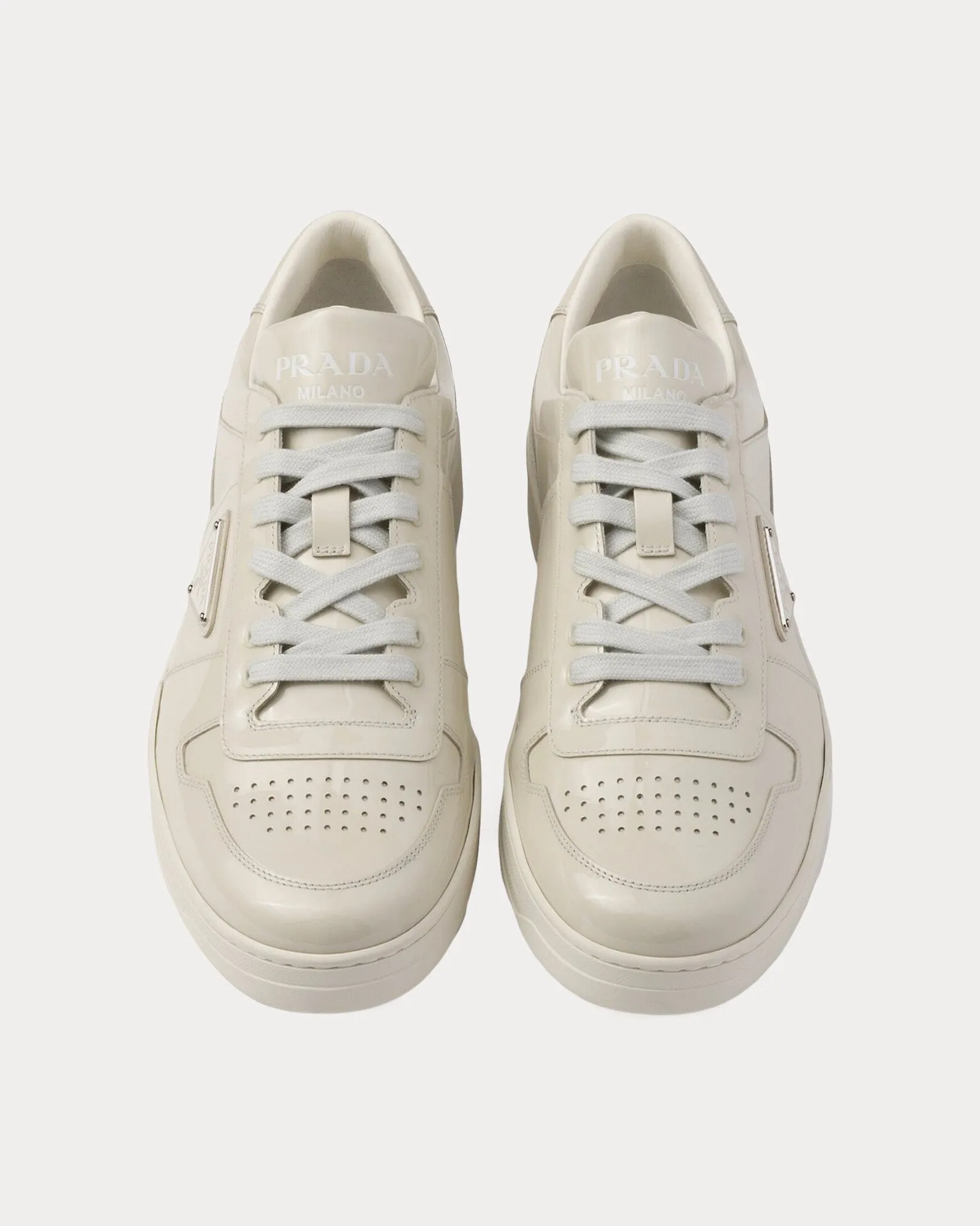 Downtown Patent Leather Alabaster Low Top Sneakers