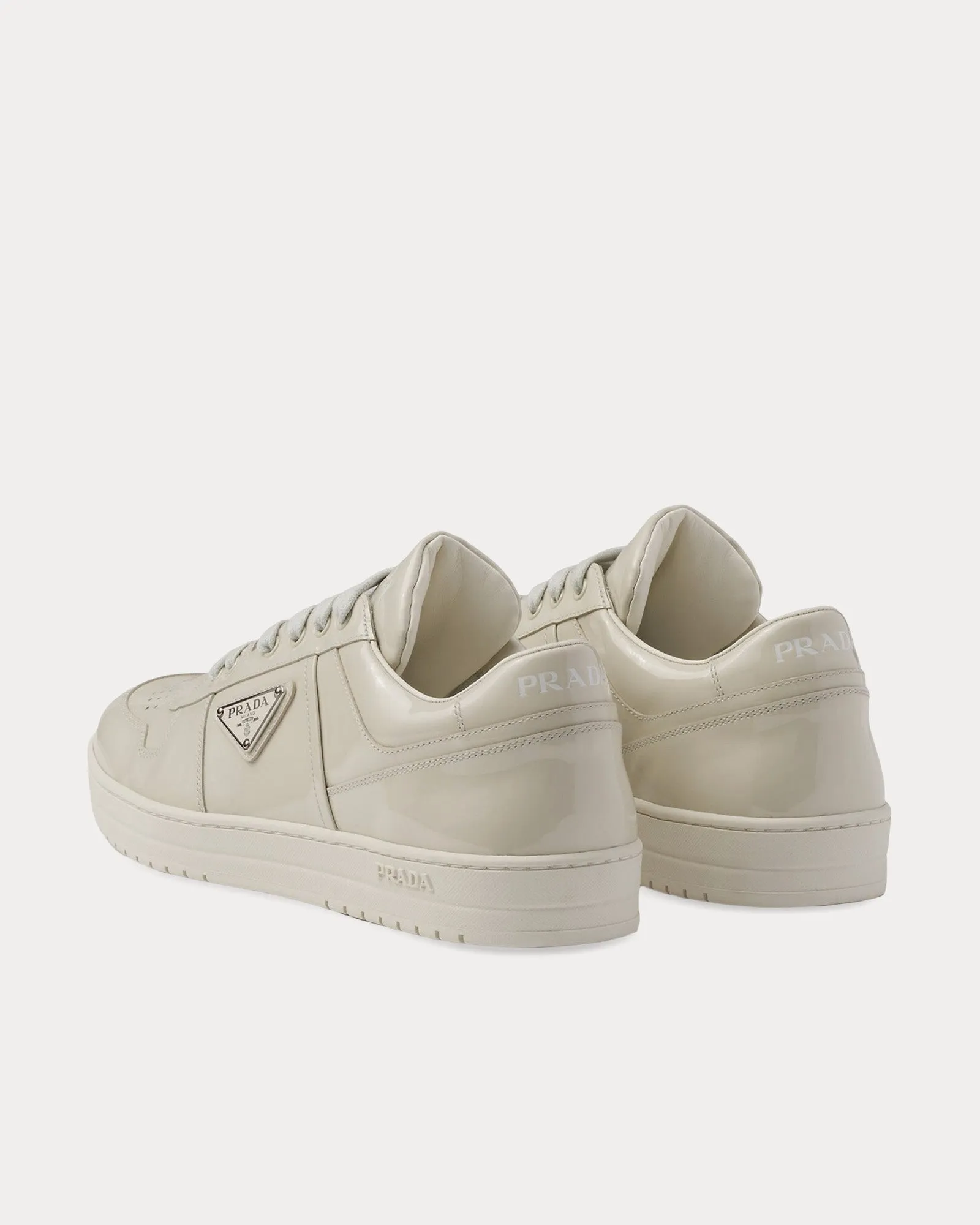 Downtown Patent Leather Alabaster Low Top Sneakers