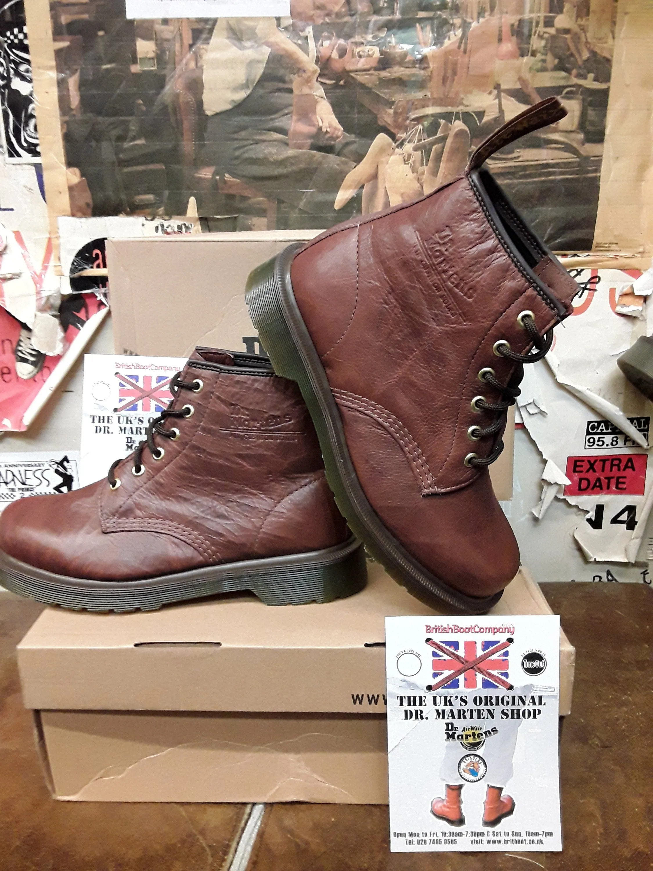 Dr Martens 101, Limited Edition, Mens Brown Leather, Ankle Boots, 6 Hole Boots / Various Sizes