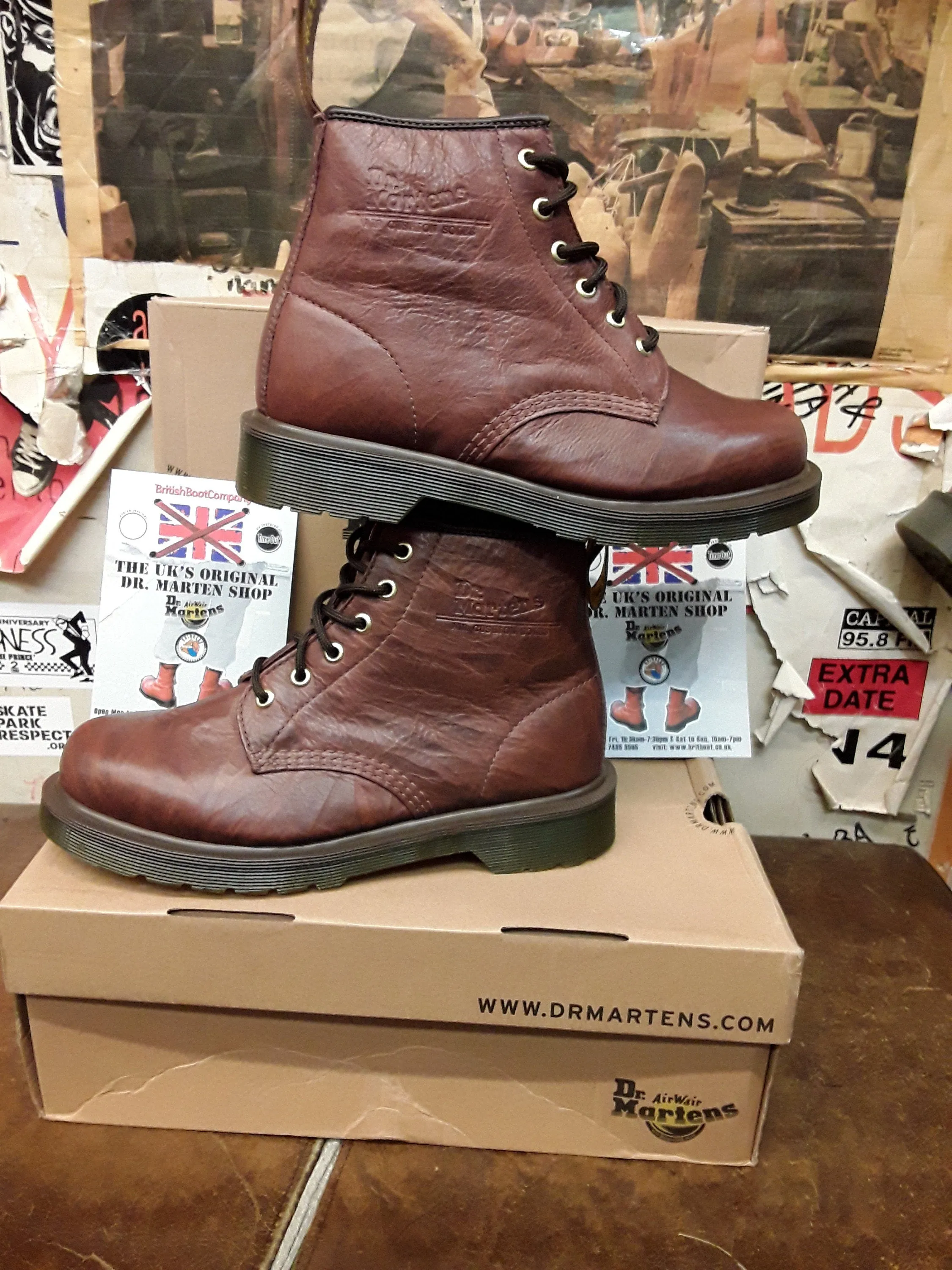 Dr Martens 101, Limited Edition, Mens Brown Leather, Ankle Boots, 6 Hole Boots / Various Sizes