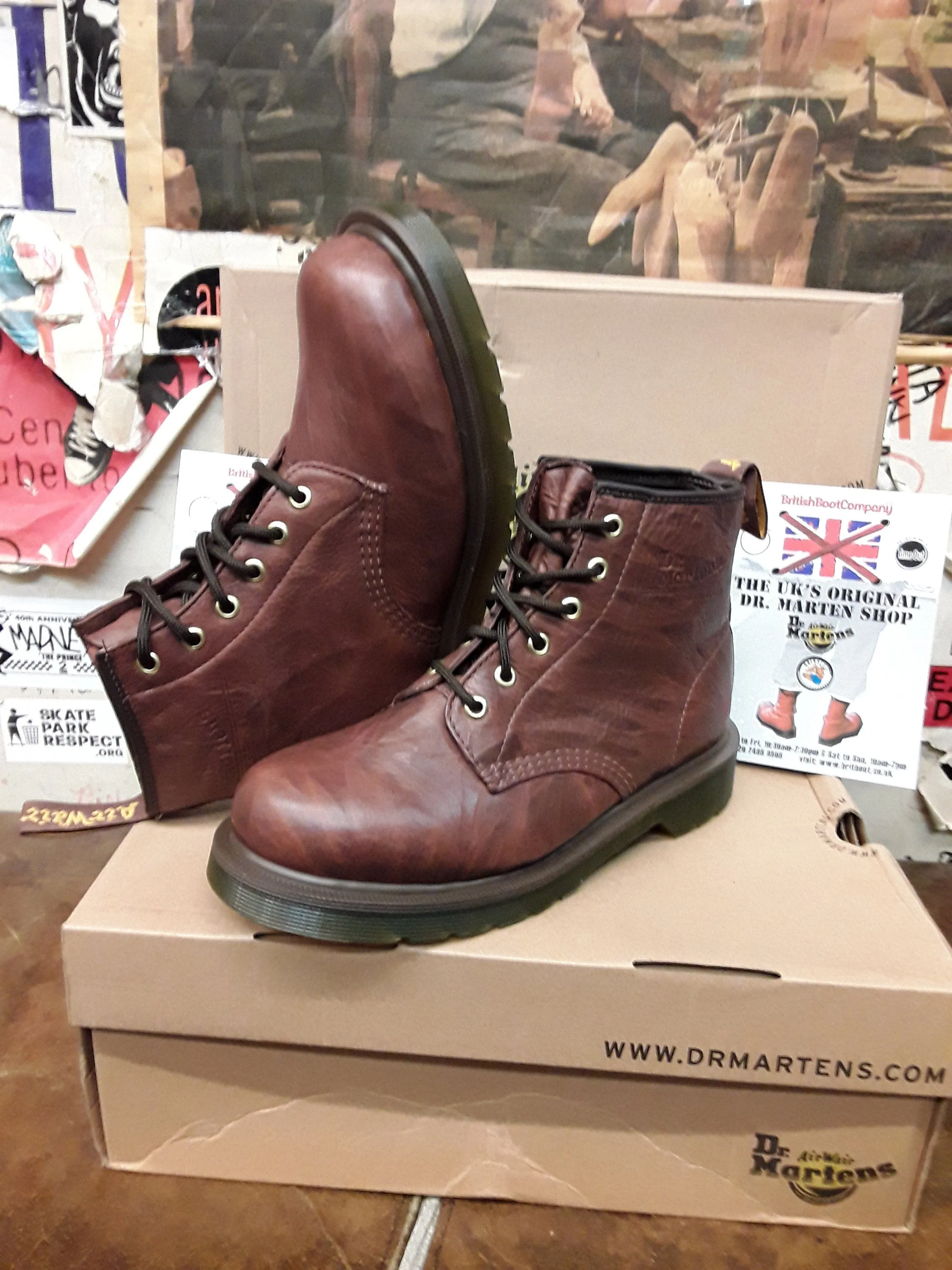 Dr Martens 101, Limited Edition, Mens Brown Leather, Ankle Boots, 6 Hole Boots / Various Sizes