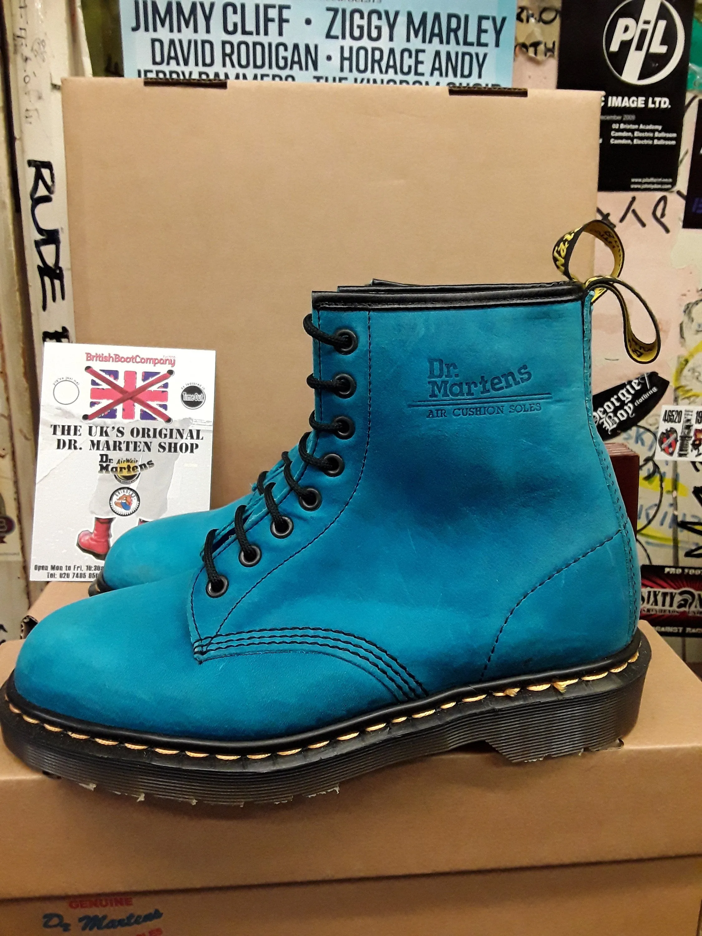 Dr Martens Turquoise Nubuck 1460z SIZE 6 and a 6.5.  Made in England
