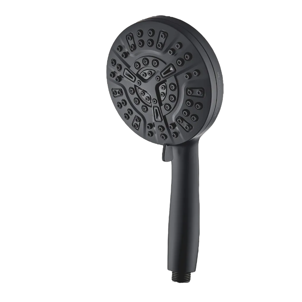EcoLux 10 Mode High Pressure Shower Head (Filtered) Black Add-on