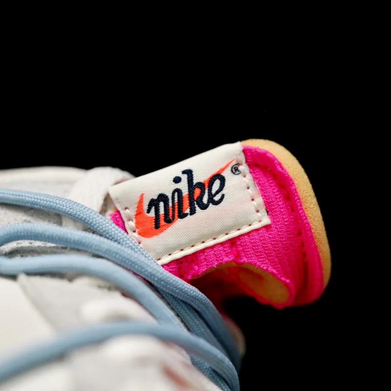 EI -OW x Dunk (NO.38) light blue shoelace pink buckle