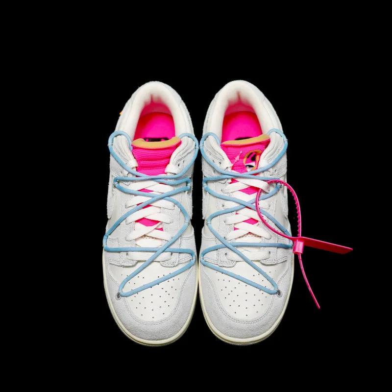 EI -OW x Dunk (NO.38) light blue shoelace pink buckle