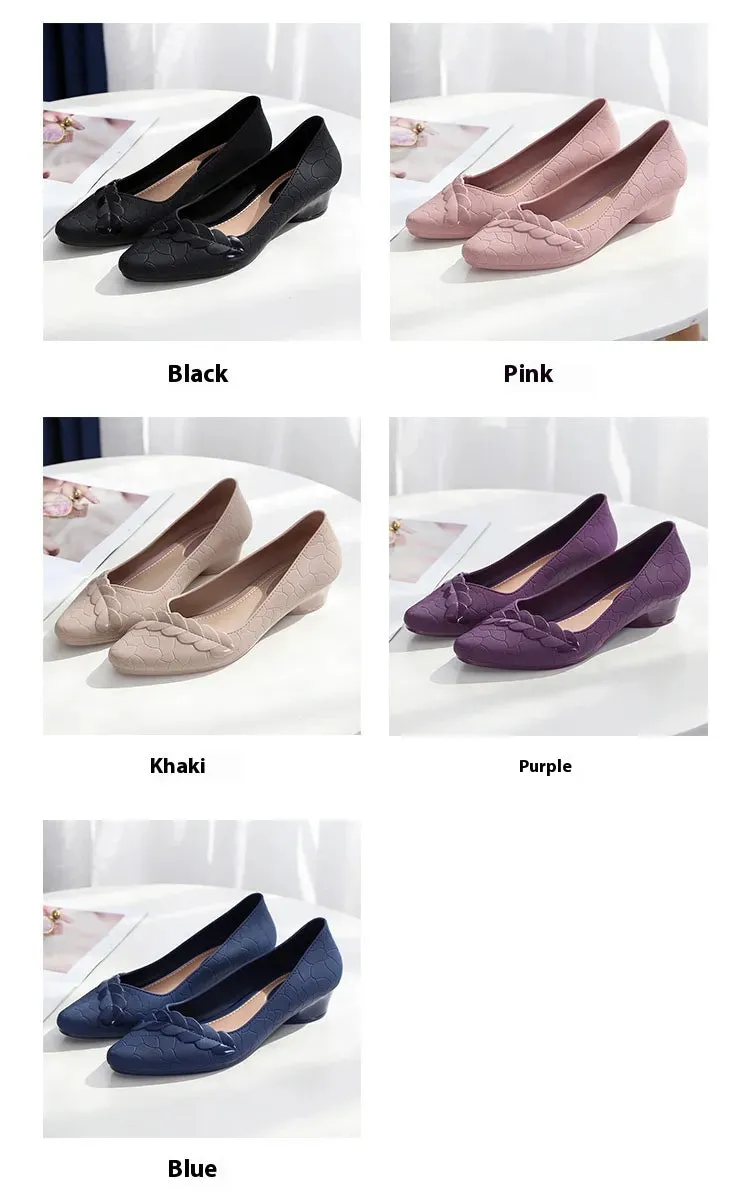 Fashion Shoes Women's Low-cut Mid-heel Sandals