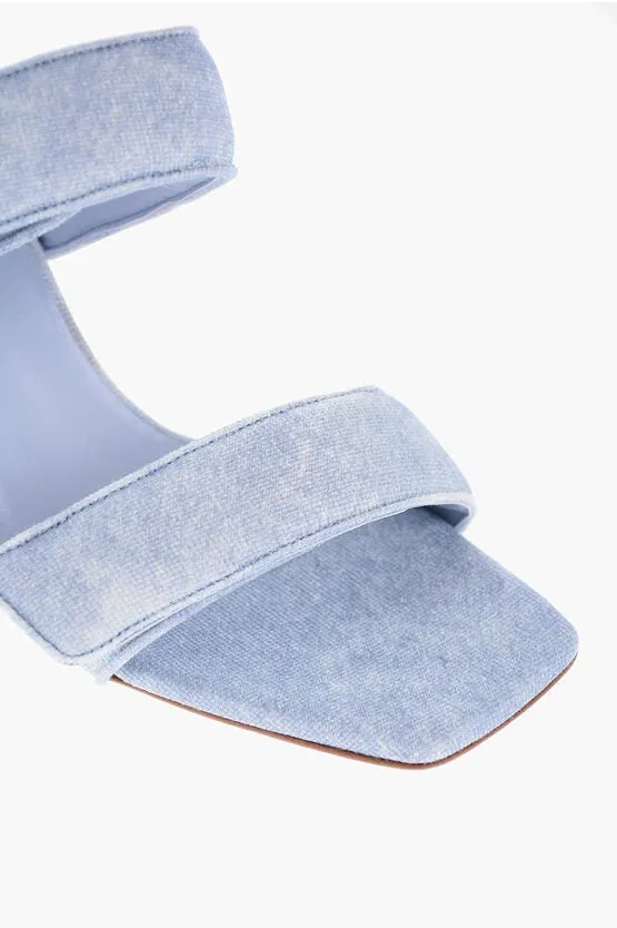 Giaborghini Stonewashed Denim PERNI Sandals 10cm