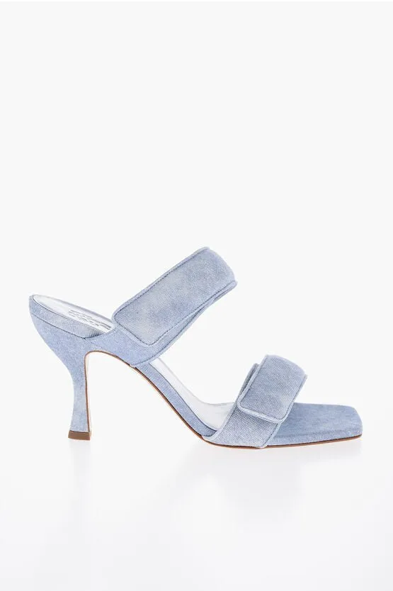 Giaborghini Stonewashed Denim PERNI Sandals 10cm