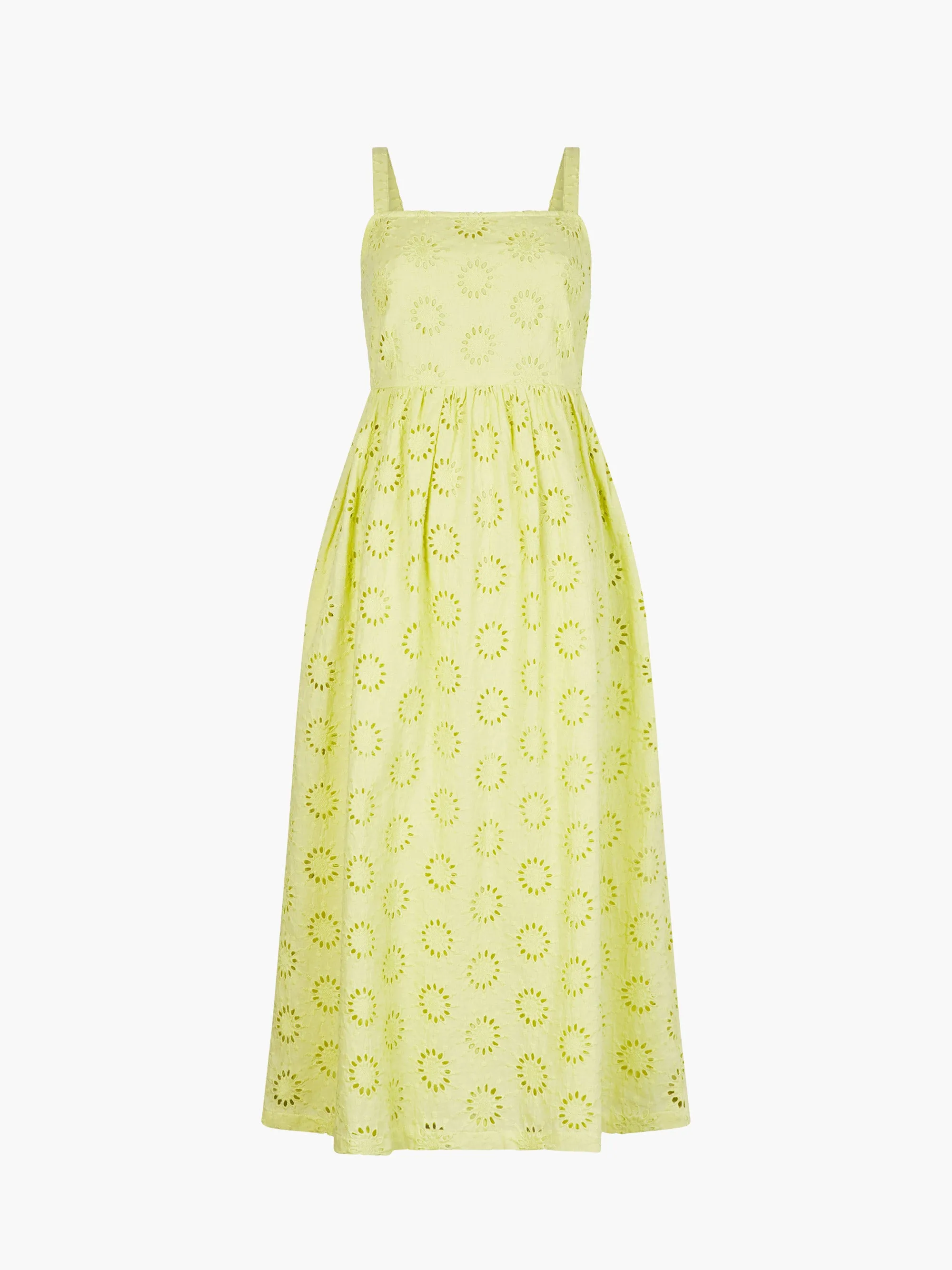 Great Plains Daisy cut out midi sundress Lime Zest