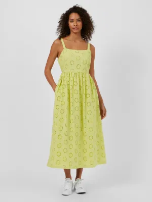 Great Plains Daisy cut out midi sundress Lime Zest