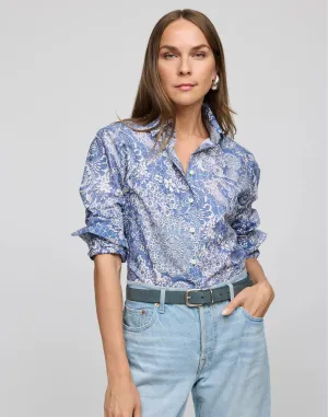 HINSON WU - MARGOT LONG SLEEVE LACE PRINT SHIRT