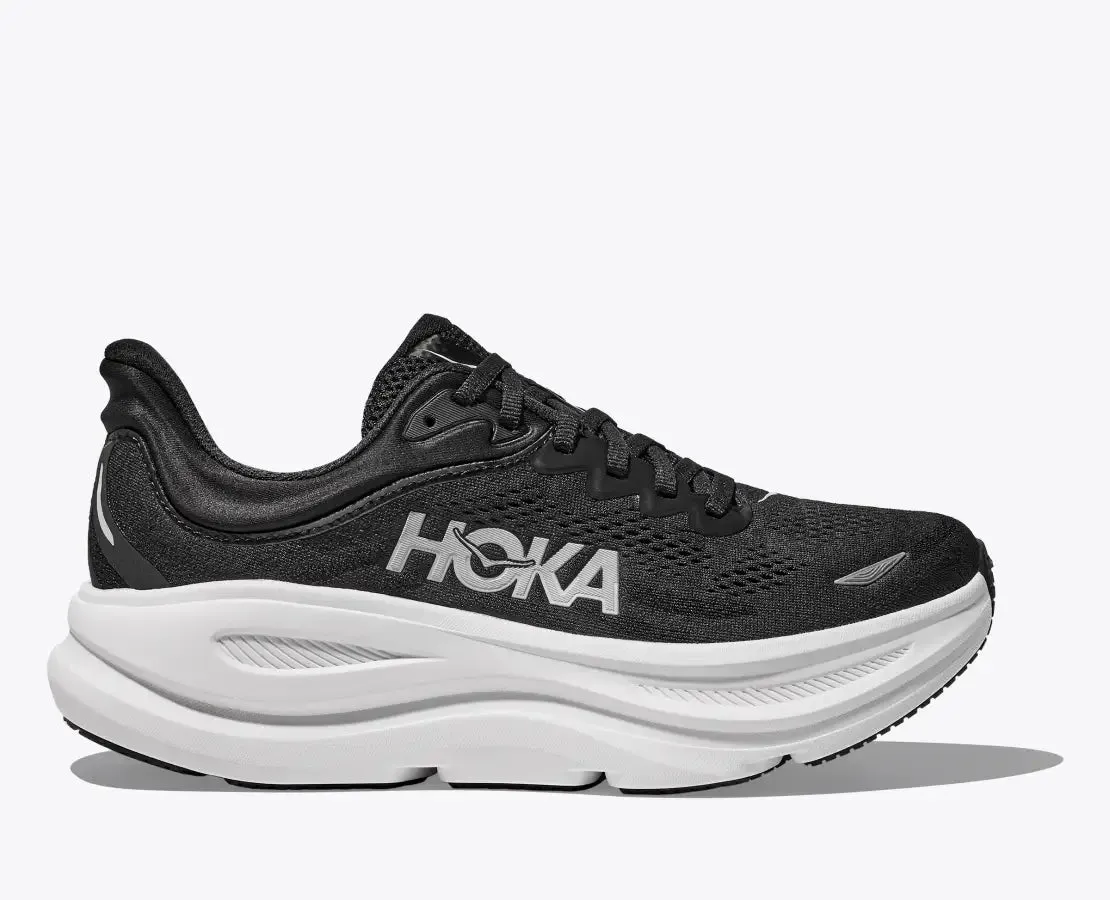 Hoka One One Women's Bondi 9 Sneaker Black / White