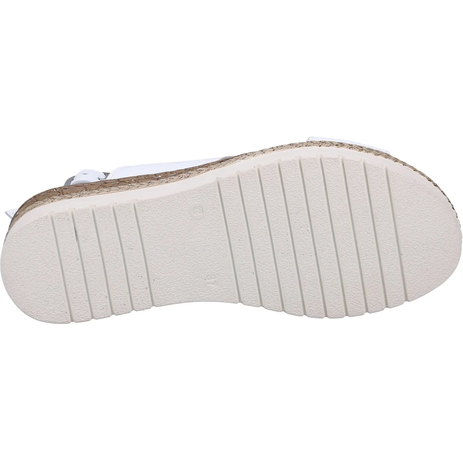 Hush Puppies Saphira Ladies White Leather Buckle Sandals