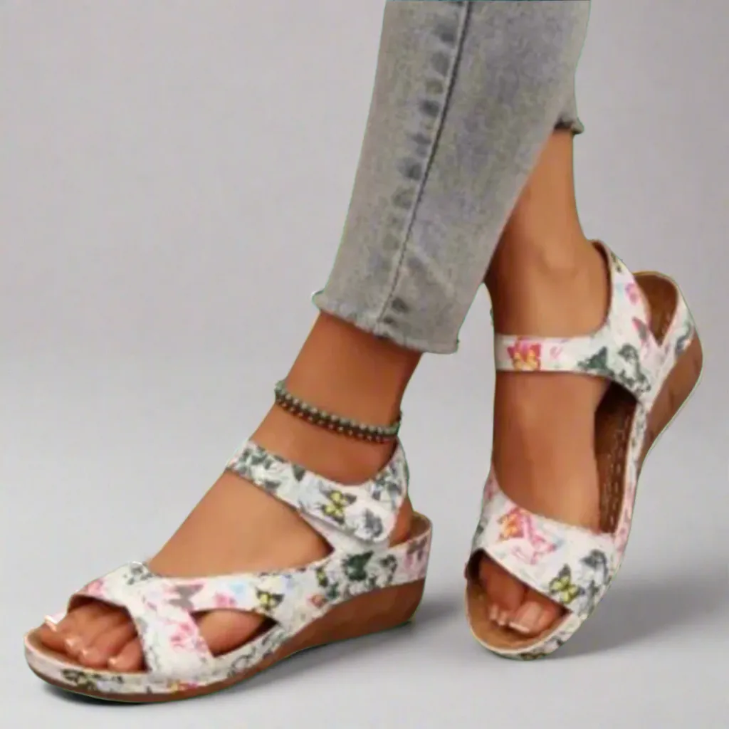 Ilona | Artisan Crafted Wedge Sandals in Premium Quality Materials