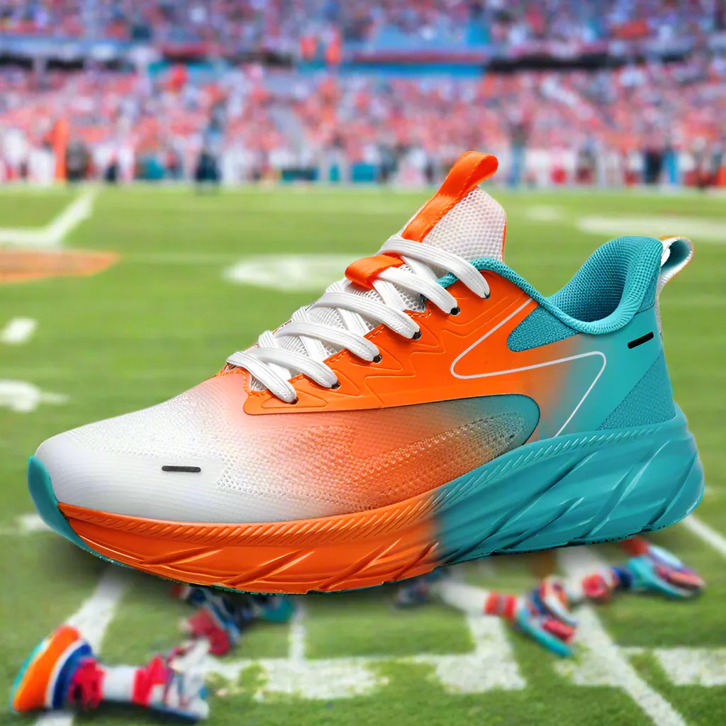 Kicxs MIA K1 Sneakers - Aqua/Orange
