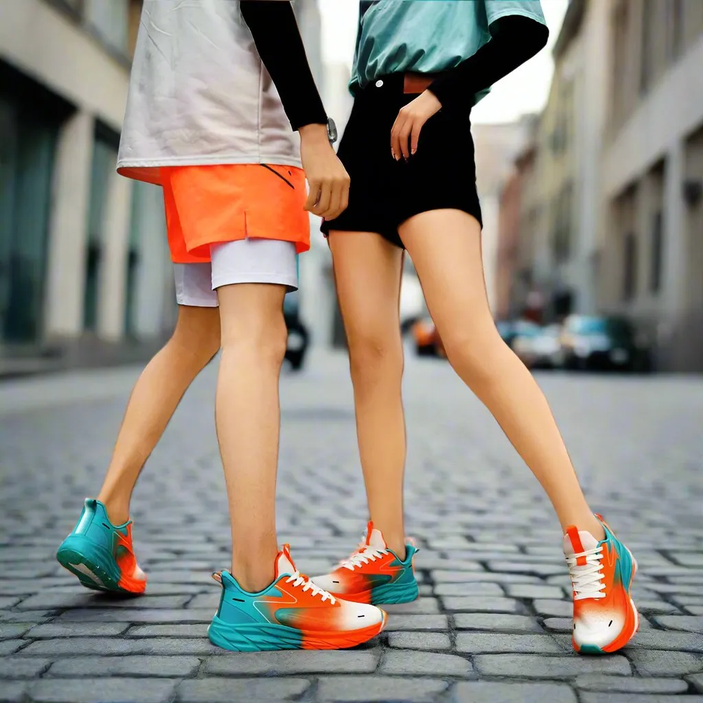 Kicxs MIA K1 Sneakers - Aqua/Orange