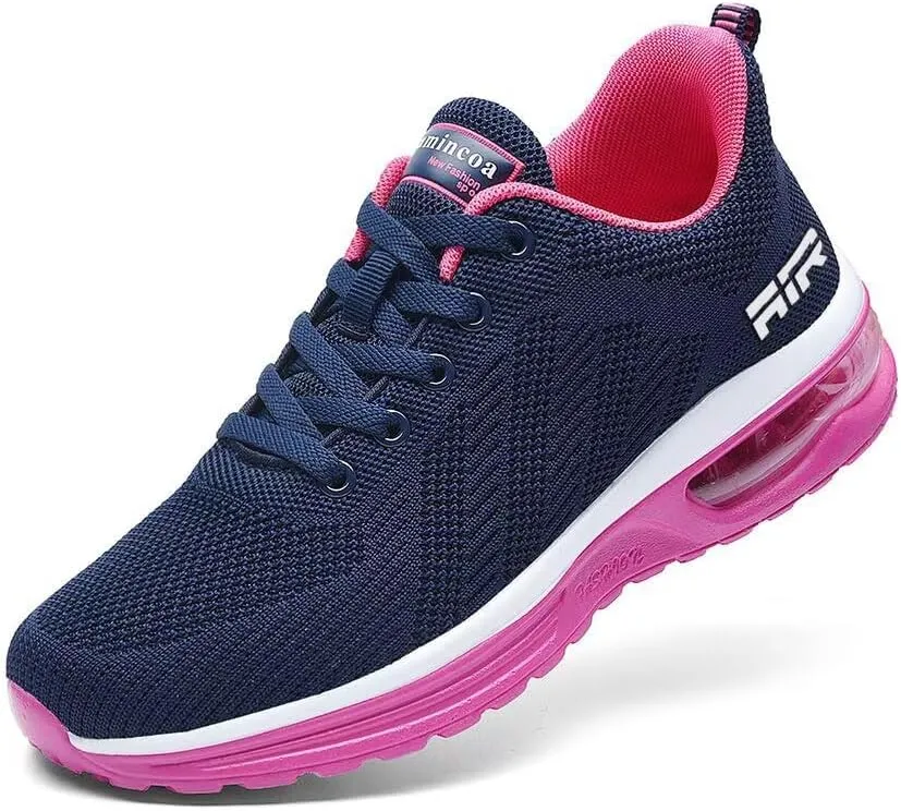 Lamincoa Womens Walking Shoes Lightweight Running Shoes Womens Tennis Shoes Non Slip Air Shoes Breathable Mesh Air Cushion Sneakers for Gym Workout Sports
