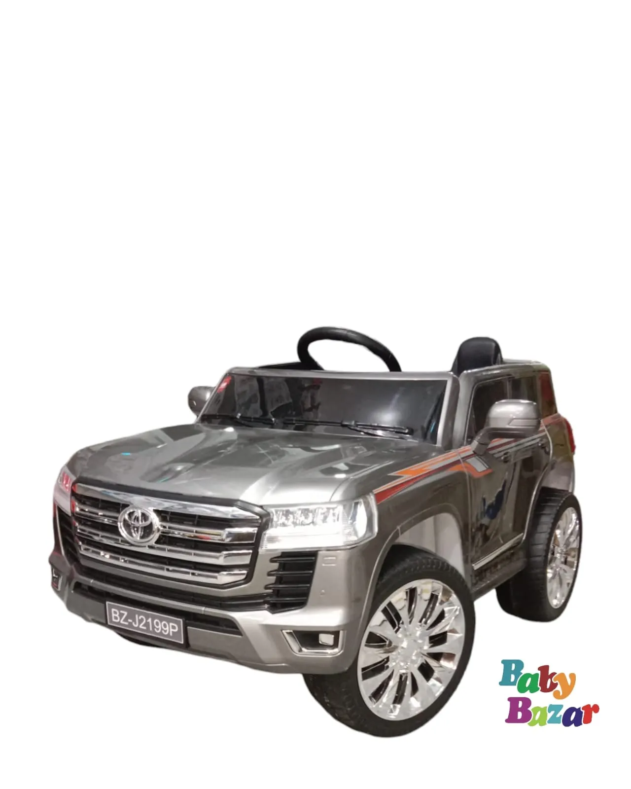 Latest TOYOTA LAND CRUISER 12V KIDS RIDE-ON CAR WITH R/C PARENTAL REMOTE | Grey(M)