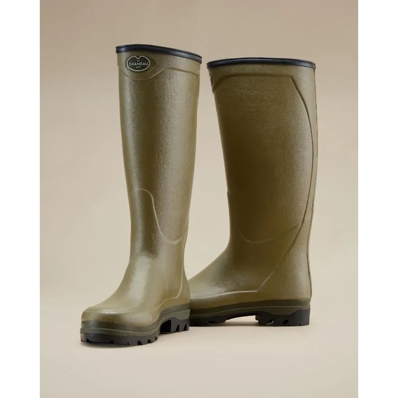 Le Chameau Country Cross Neoprene Lined Mens Boot - Iconic Green